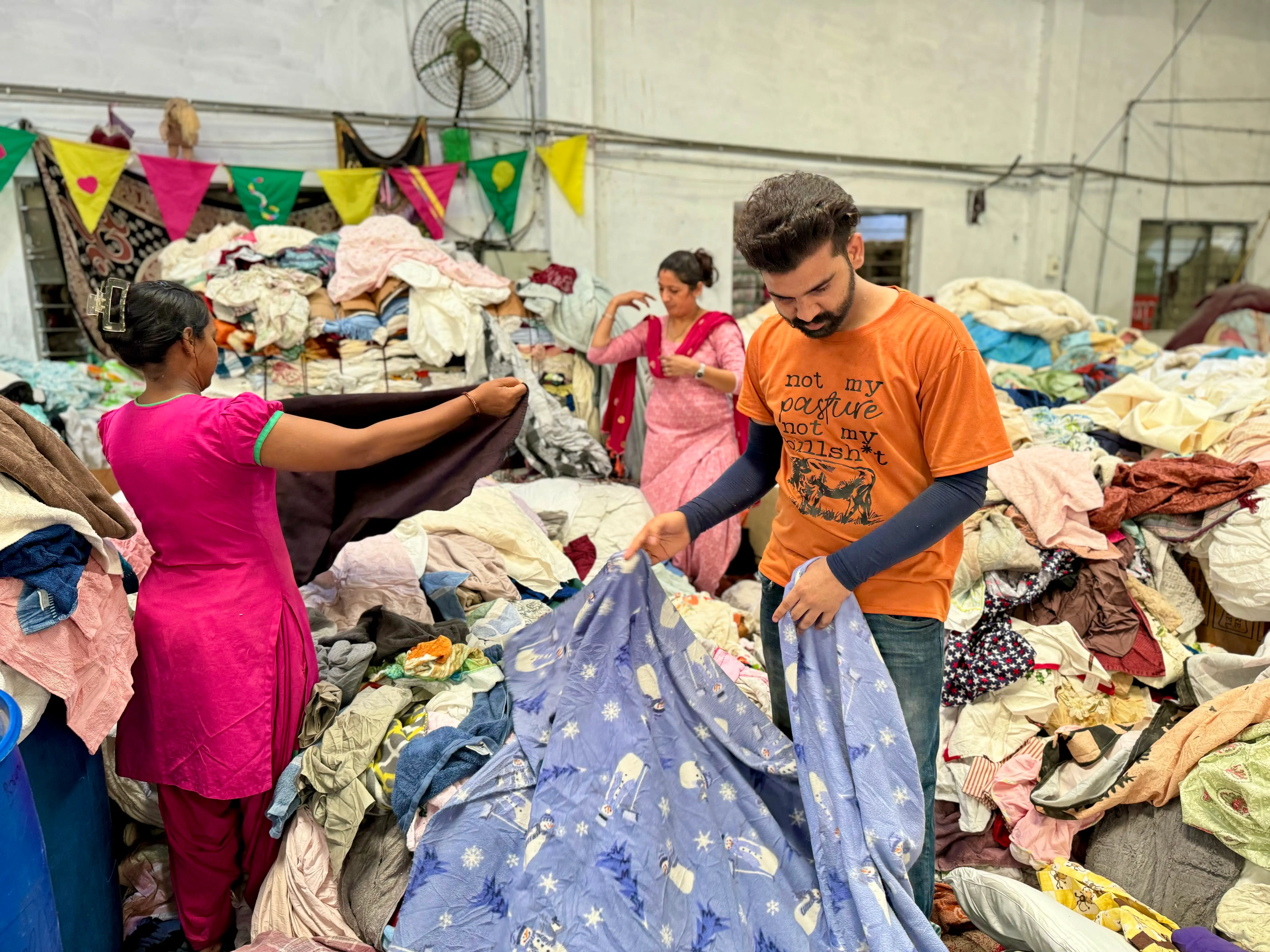 House hold rummage being quality checked